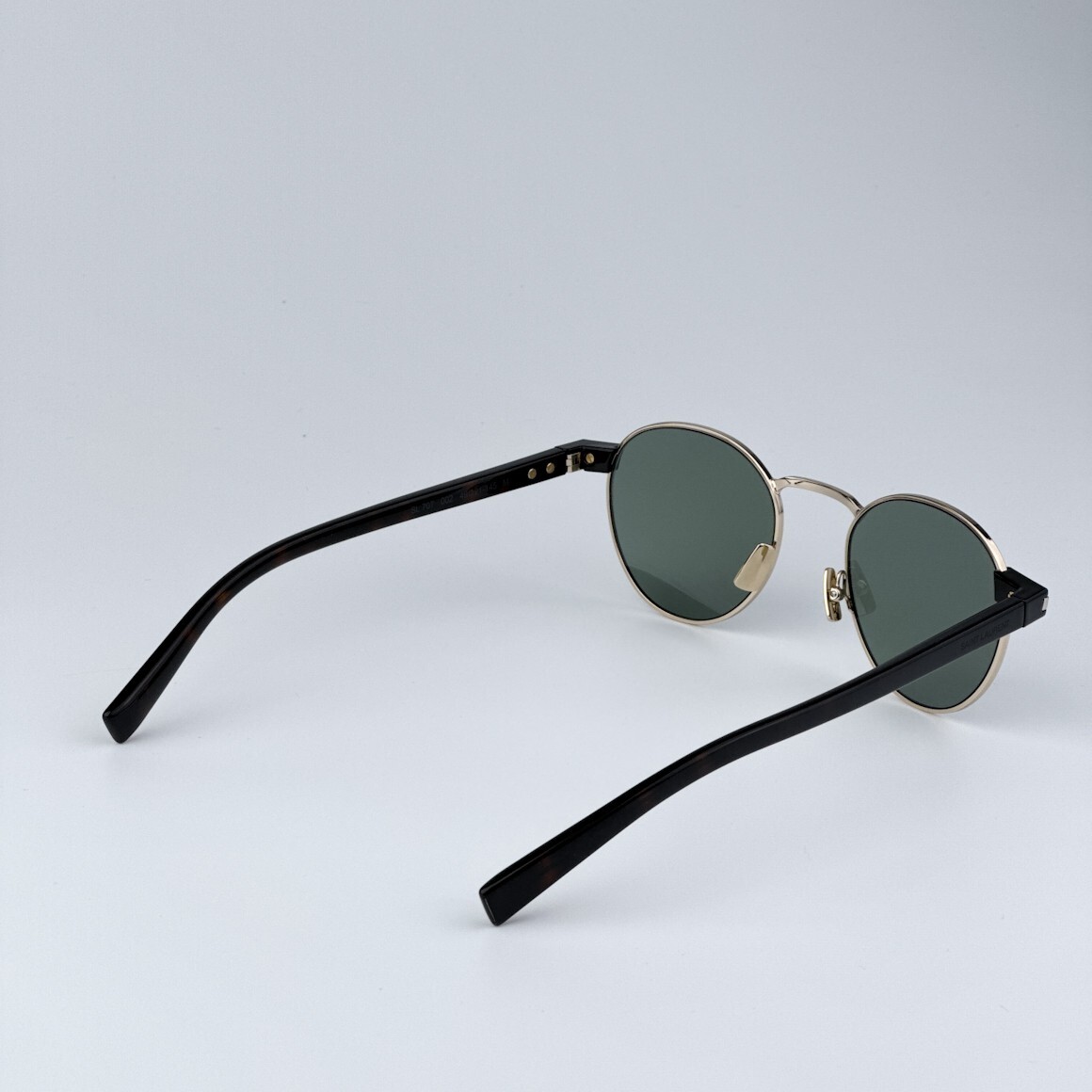 Saint Laurent Women Sunglasses Gold Havana Green Oval SL707  display picture 1