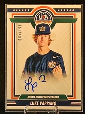2022 Panini USA Stars & Stripes Luke Pappano Blue Ink Autograph #117/499.
