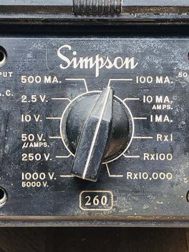 Multimetro analogico lettore OHM volt serie Simpson 260 vintage non testato leggi - Foto 9 di 17
