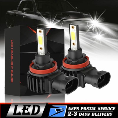 H8 H9 H11 LED Headlight High or Low Beam Bulbs 1800W 216000LM 6000K White 2Pcs