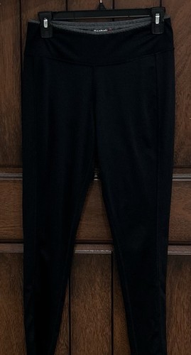 REEBOK Women's Leggings Speedwick Size Medium Stretch Black EUC