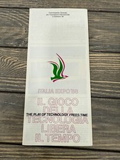 Italia Expo 88 Brochure "Il Gioco Della Tecnologia Libera Il Tempo" Italian Desi