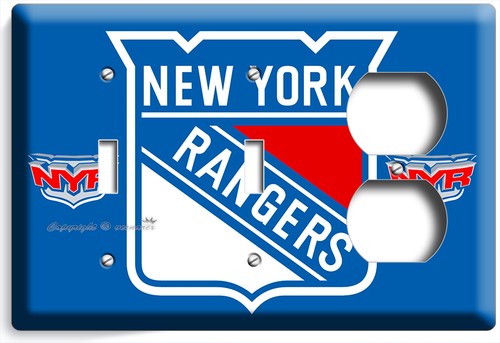 NYR NEW YORK RANGERS EQUIPO DE HOCKEY INTERRUPTOR DE LUZ PLACAS DE PARED HOMBRE CUEVA HD ARTE - Imagen 29 de 30