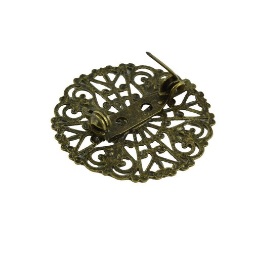 10× Retro Blank Brooch Settings Cabochons Base Tray for - Picture 7 of 7