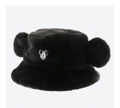 Tokyo Disney Resort Mickey Ears Fluffy Bucket Hat Black Cap  display picture 1