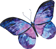 Purple Butterfly Sticker Decal Purple Butterfly Sticker Decal