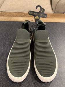 womens olive green slip on sneakers