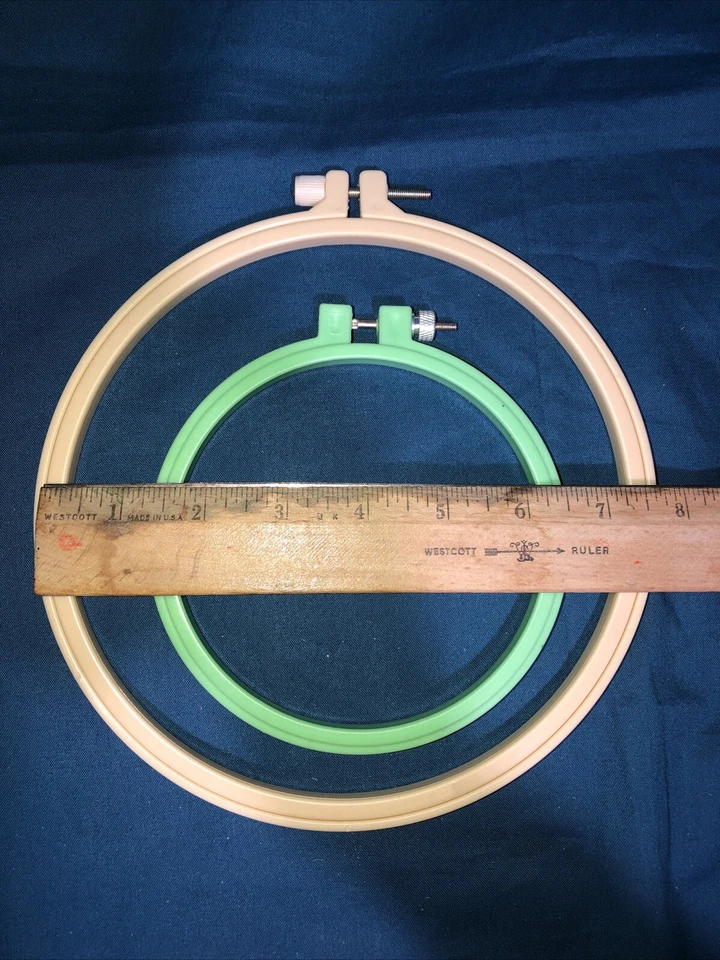 Lot Of 2 - 5” & 7 3/4” Screw Tension Plastic Embroidery Hoops - Image 4 of 4