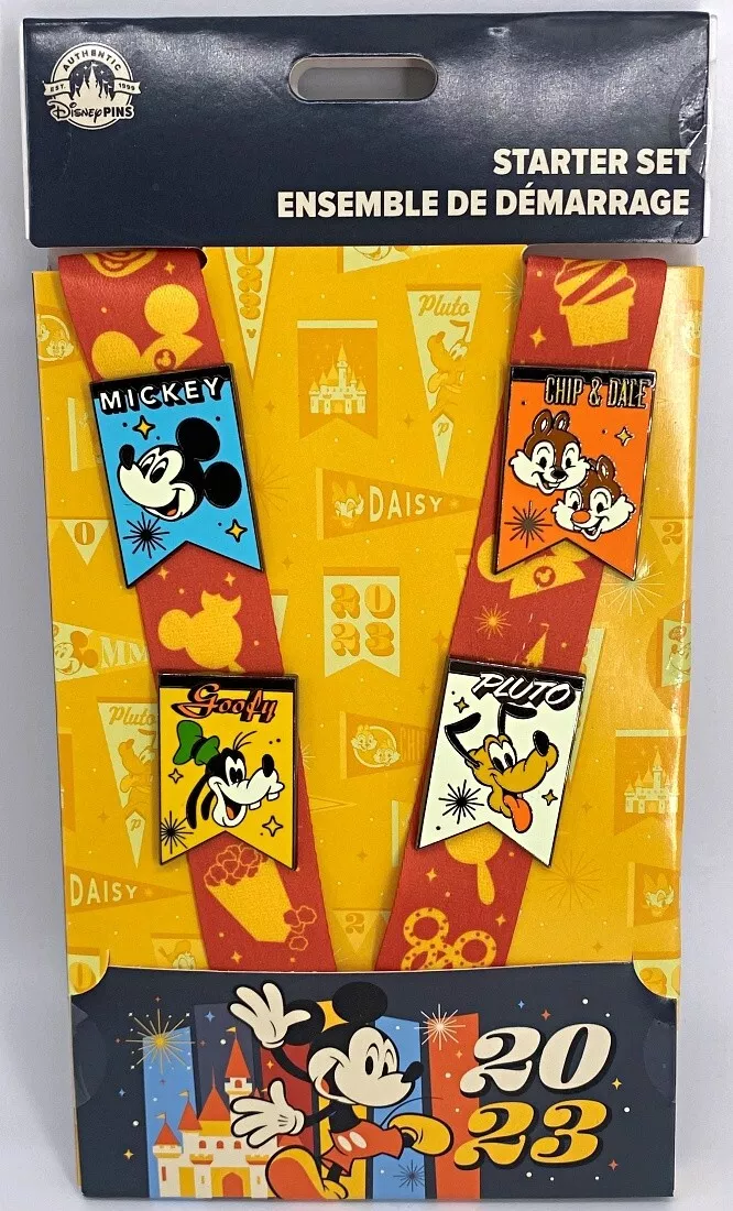  Disney Parks Mickey & Friends 4 Pin Trading Starter