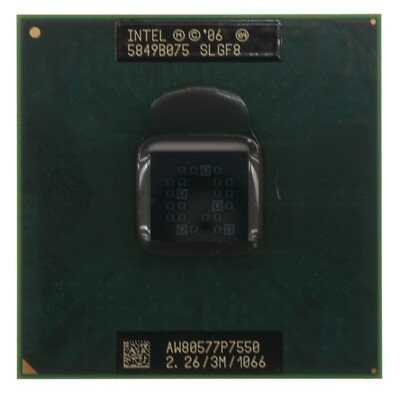 Intel AW80577P7550 SLGF8 Core 2 Duo Mobile P7550, 2.26GHz, 3MB L2, 1066Mhz Bus