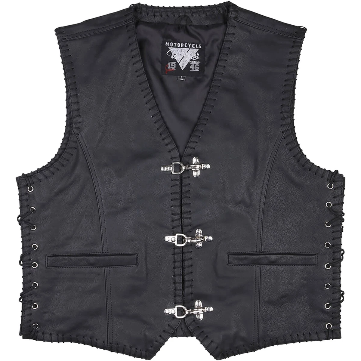 Gilet Pelle Uomo Vintage – Giubbotto Smanicato In Ecopelle Nera, Stile Biker E Punk, Perfetto Per Moto E Città, Caldo E Resistente, Taglie Comode