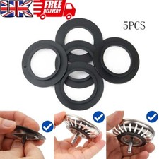 5PC Replacement Rubber Seal Sink Waste Plug Washer For-Franke Basket Strainer UK