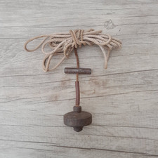 Fantastic vintage iron plumb bob leveling measuring carpenter tool