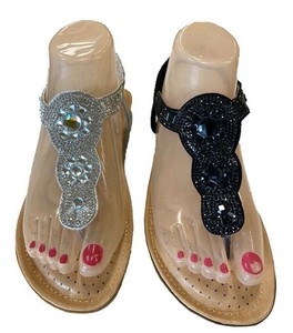 ladies tan flat sandals