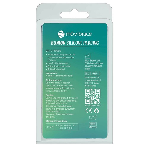 Mövibrace Silicone Adhesive Padding for Corns and Bunions | 2 pads - Picture 4 of 4