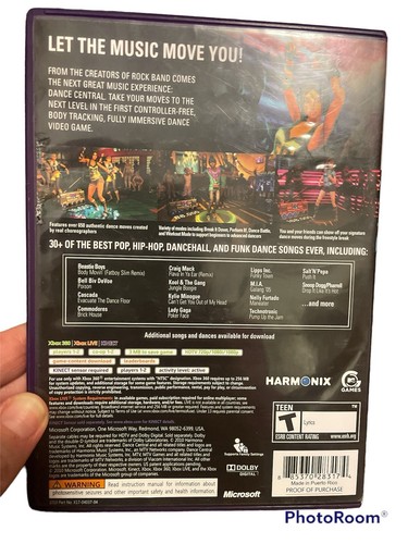 XBOX 360 Kinect 2 Game Bundle, Dance Central (Open) Kinect Adventures (Sealed) - Picture 5 of 6