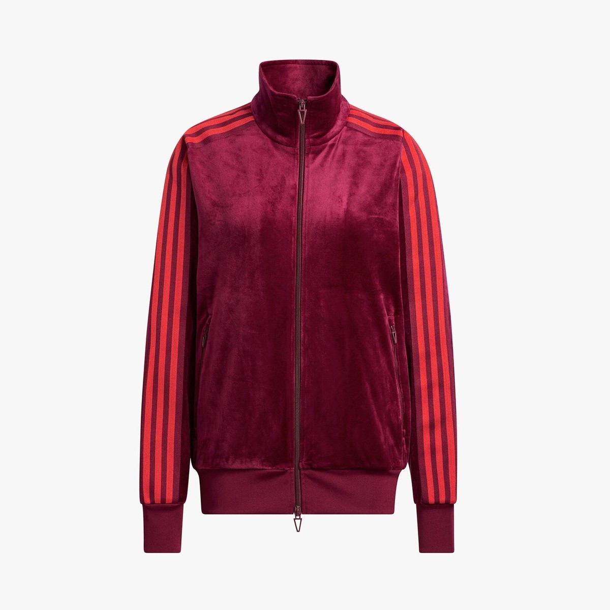 ADIDAS X IVY PARK BEYONCE VELOUR TRACKSUIT JACKET HN0305 Cherry