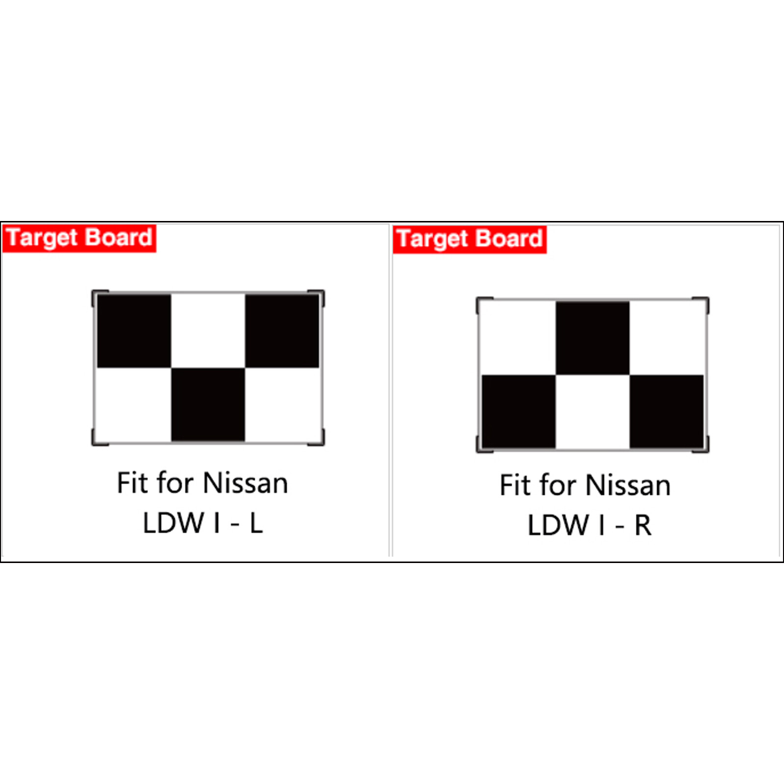 LDW Front Windshield Camera Aiming ADAS Calibration Target Boards For Nissan