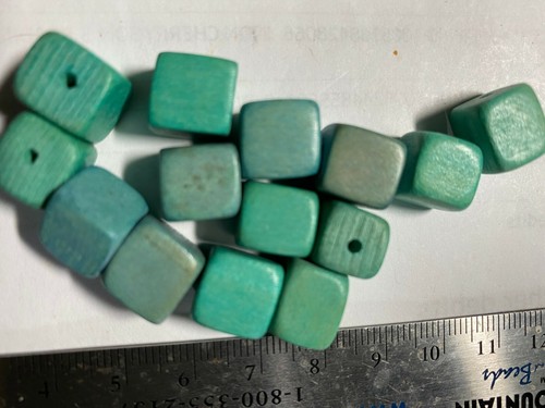Wood Beads Cube Beads ***UPICK*** 10mm 5mm Wood Cube Beads - Picture 9 of 64