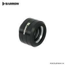 Barrow G1/4" to 14mm OD Hard Tubing Compression Fitting Smooth Finish Black