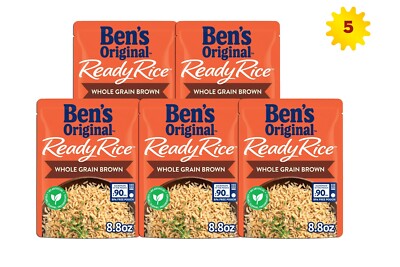 Ben's Original Ready Whole Grain Brown Rice 8.8 Ounce x 5 Pouches