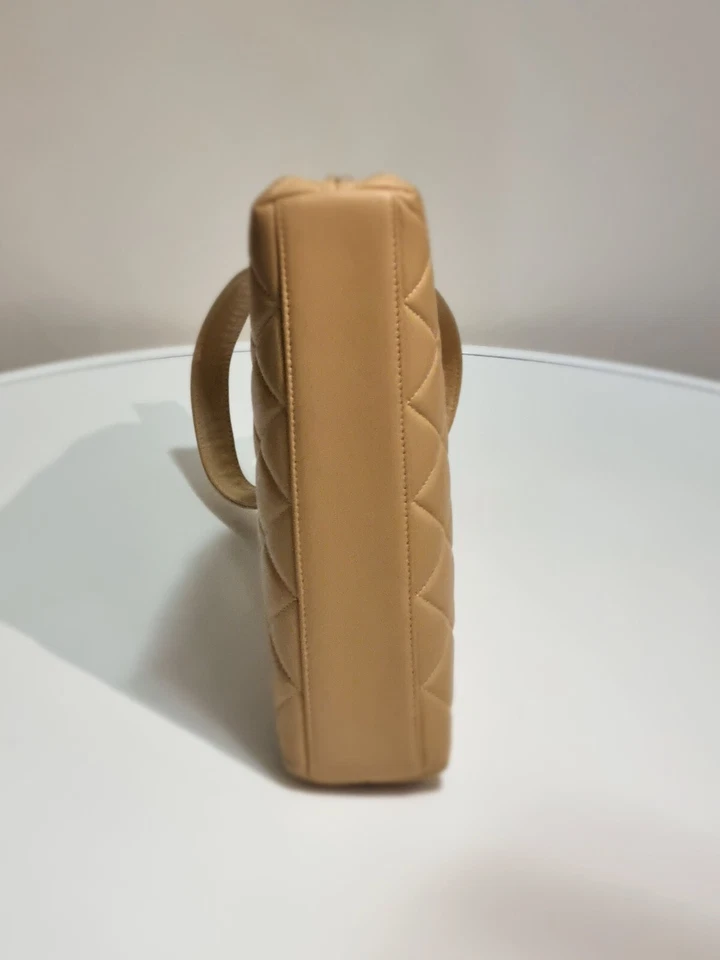 Chanel quilted lambskin matelasse handbag. Very rare and in perfect condition. - Image 4 of 4