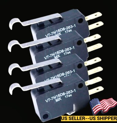 (Pack of 4) Club Car Golf Cart Part 3 Prong Micro Switch Replace OEM #1014807