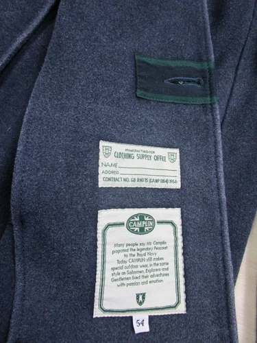 Camplin Vintage Wool Pea Coat Navy Blue Outdoor Supply Size (54) Men's Jacket image 6