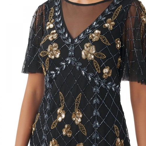 Blusa básica de mujer Adrianna Papell manga corta floral cuello redondo A6700 - Imagen 3 de 20