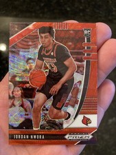 2020-21 PANINI PRIZM DRAFT ROOKIE RED WAVE PRIZM!  JORDAN NWORA BUCKS NO. 38