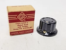 Vintage General Radio Type KNSP-6 Fluted Control Knob Pointer Box