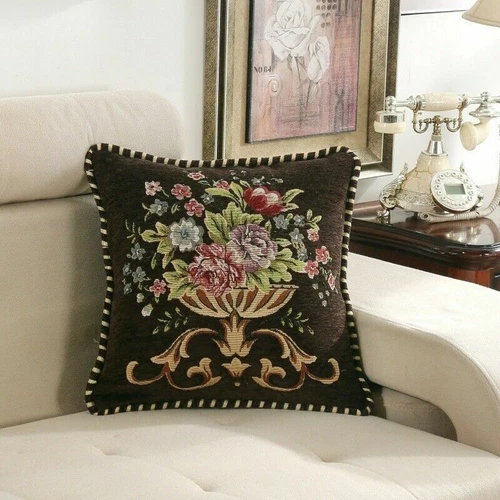 Federa copridivano ricamata retrò decorazione casa floreale vintage - Foto 6 di 17