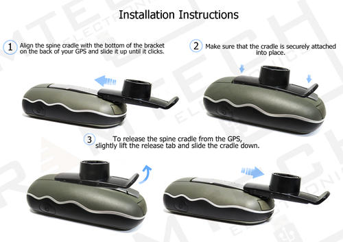 Wirbelsäule Halterung Clip Halterung für ausgewählte Garmin Handheld GPS + Bonusriemen - Bild 5 von 5