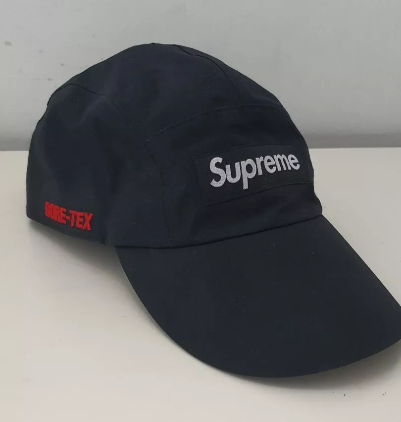 SS20 Supreme GORE TEX Long Bill camp cap hat black waterproof box logo size M/L