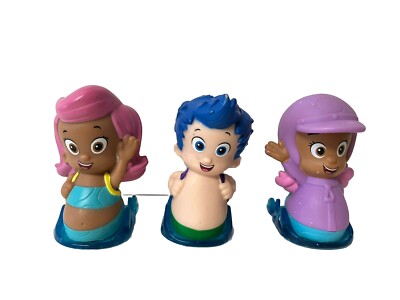 Nick Jr Bubble Guppies Lot of 3 Rolling Figures Gil & 2 Molly Figures