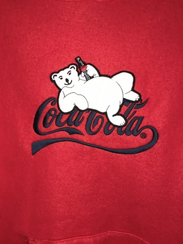 Coca Cola Size XL Red Polar Bear Graphic Long Sleeve Knit Women’s Sweatshirt - Picture 2 of 12