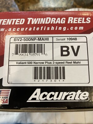 Accurate BV2 500N Plus New Model Live bait Custom Color Mahi USA