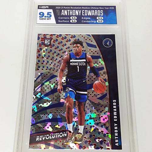 Anthony Edwards 2020 Revolution Rookies Chinese New Year HGA 9.5 Mint+ Rookie RC