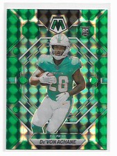 2023 Panini Mosaic De'Von Achane Green Prizm Rookie RC Dolphins!! Color Match!!