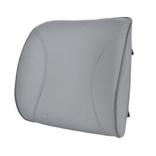 Motor Trend Lumbar Support Seat Cushion For Lower Back Gray Faux Leather