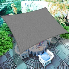 Houssity 16' Sun Shade Sail Canopy Awning Shade Cloth Pool Patio Pergola Cover