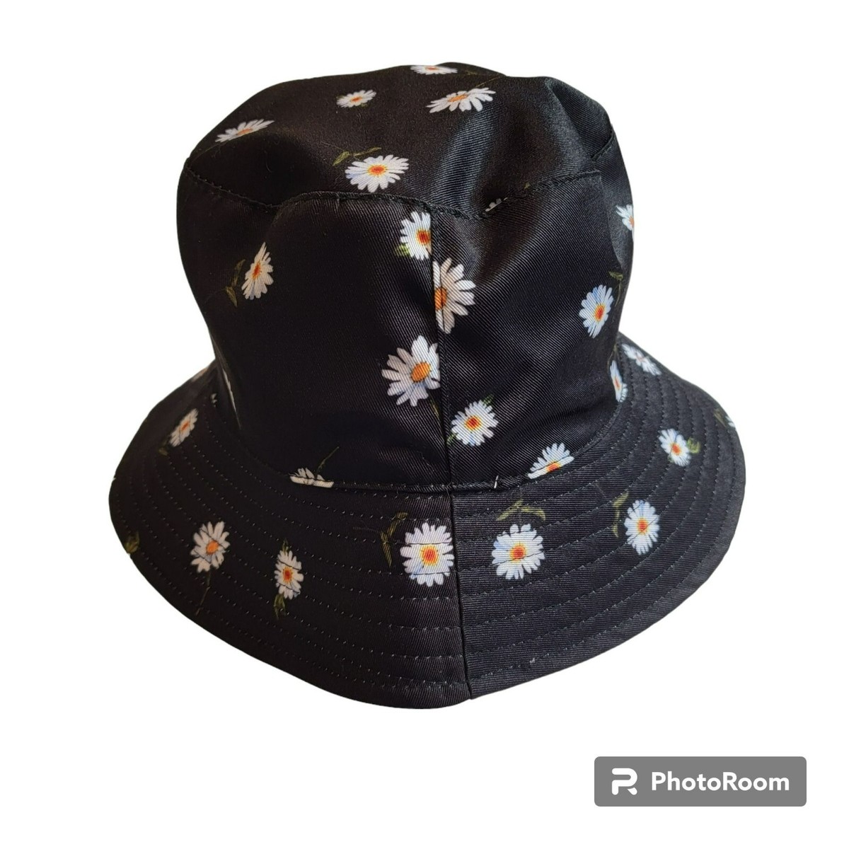 Alice & Olivia Reversible Bucket Hat alice and olivia Flower Pattern Solid White | Mercari main image 4