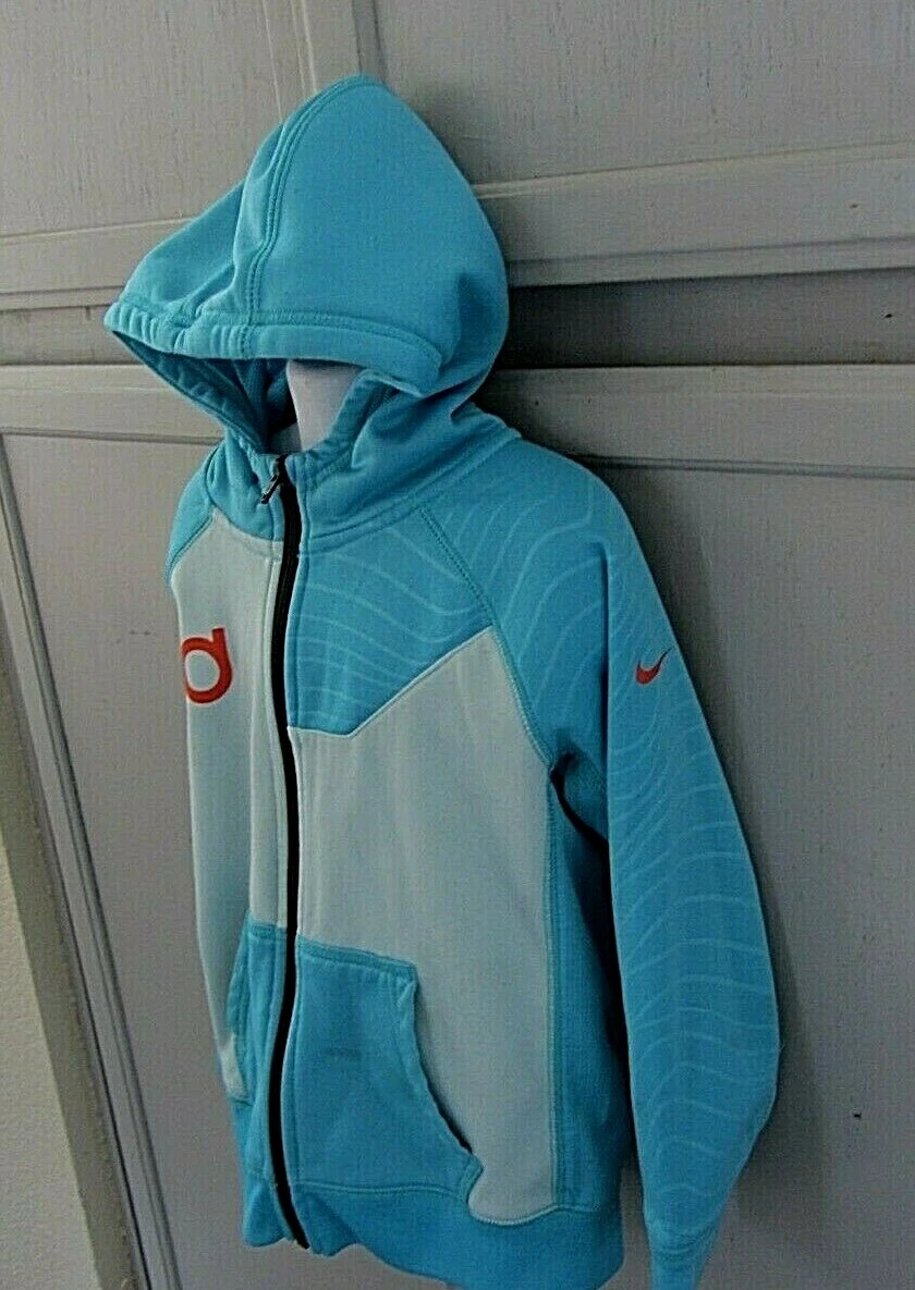 Nike Therma Fit Kevin Durant green zip-up hoodie fleece lining youth 7 | eBay