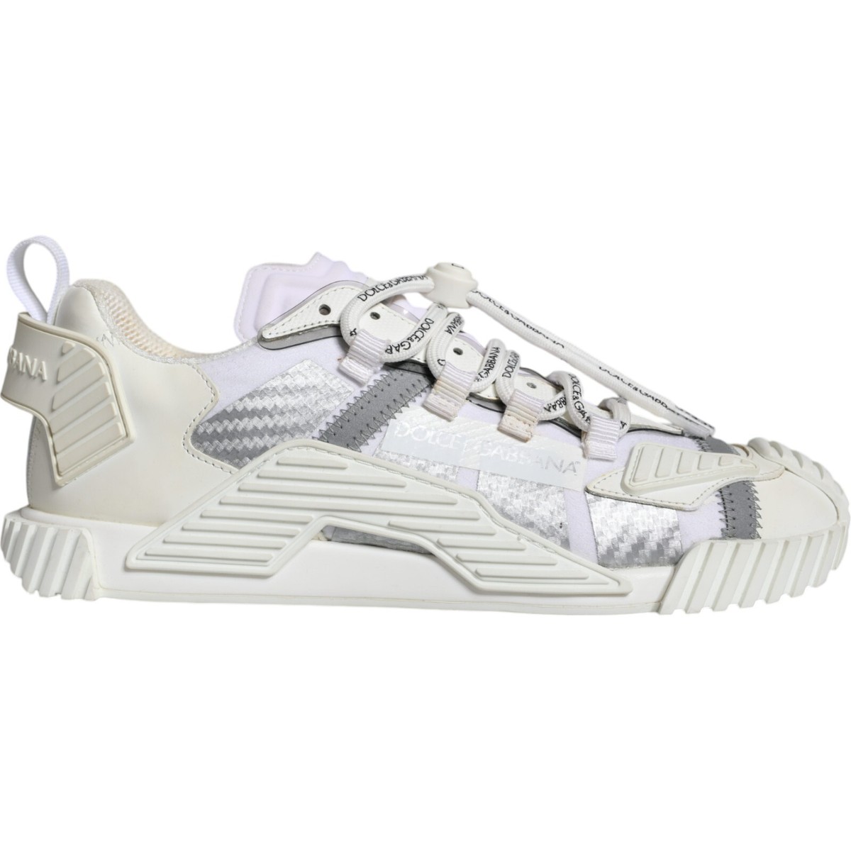DOLCE & GABBANA Shoes White Lace Up Low Top NS1 Sneakers Men