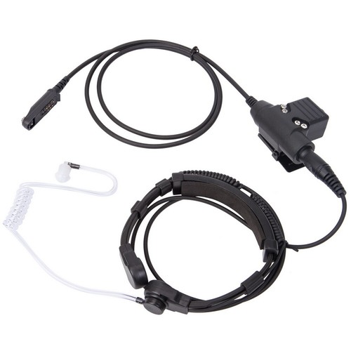 Walkie Talkie Mic U94 PTT Neck Throat Mic Earpiece Radio Nato Tactical Headset S - Zdjęcie 5 z 9