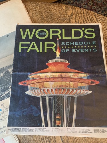 World's Fair 1962 Seattle. Schedule of Events And Sunset Magazine & Extras