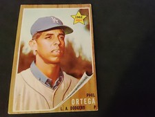 1962 Topps #69 Phil Ortega Los Angeles Dodgers Baseball Rookie card EX. rookie card picture