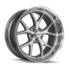 Ridler Wheels 661 18x9.5 0 Gloss Grey Machined 5x120.65 5x4.75 Qty 1