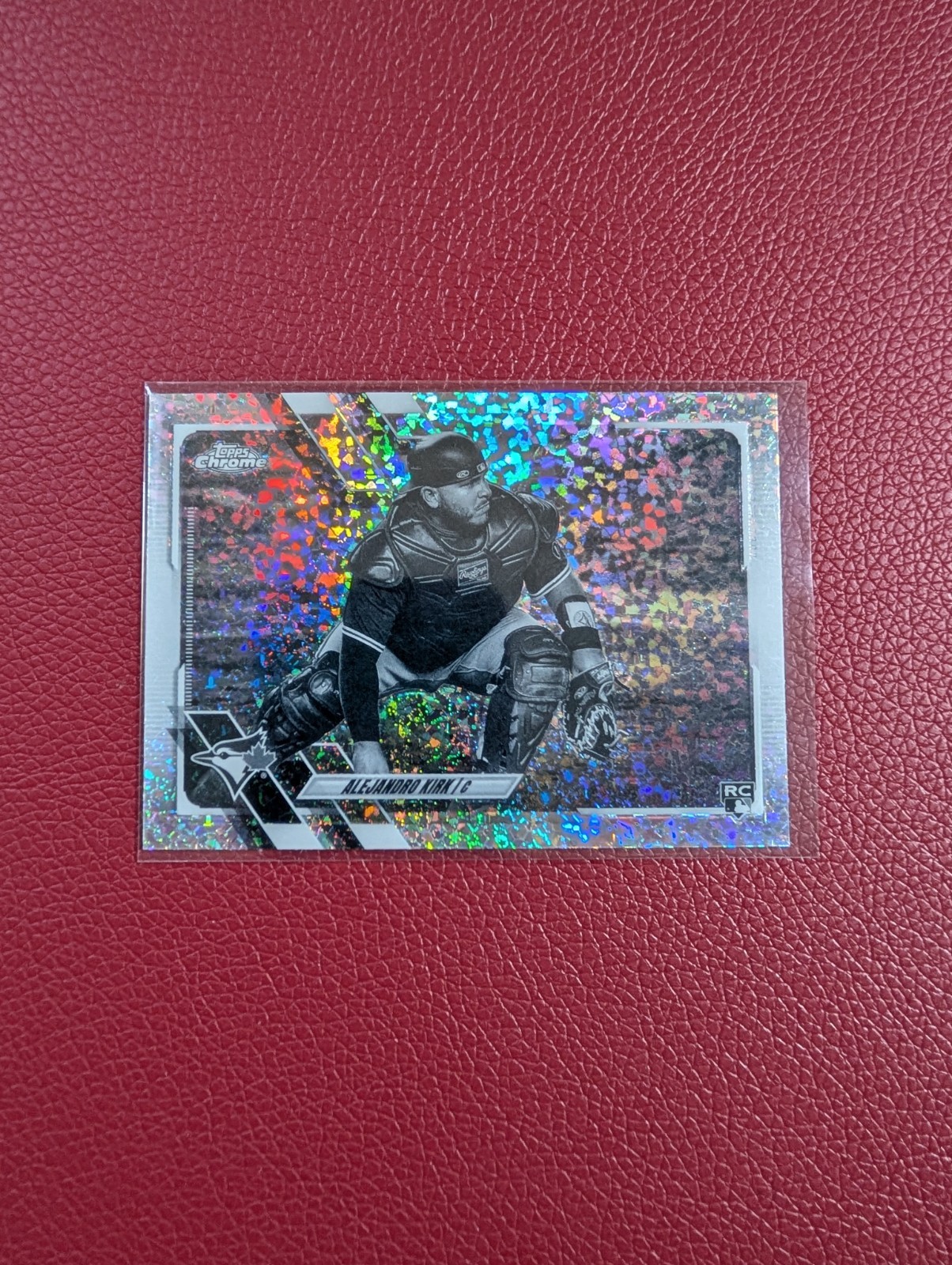 2021 Topps Chrome Alejandro Kirk Black & White Mini Diamond Refractor Rookie RC