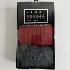 Colours by Alexander Julian Cashmere Wool Blend Crew Socks 3-Pack | Size 8-12 |